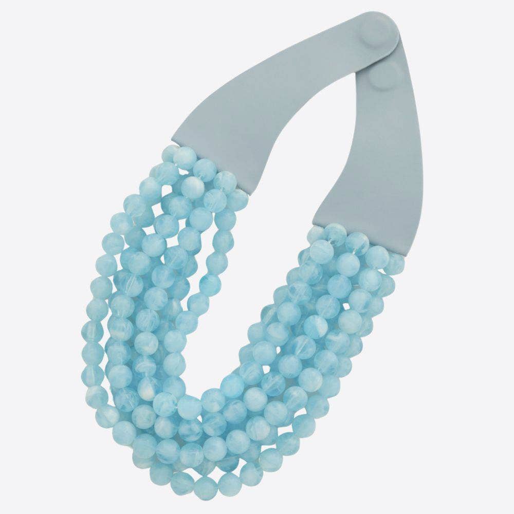 CHUNKY BEADED LAYERED MAGNETIC NECKLACE