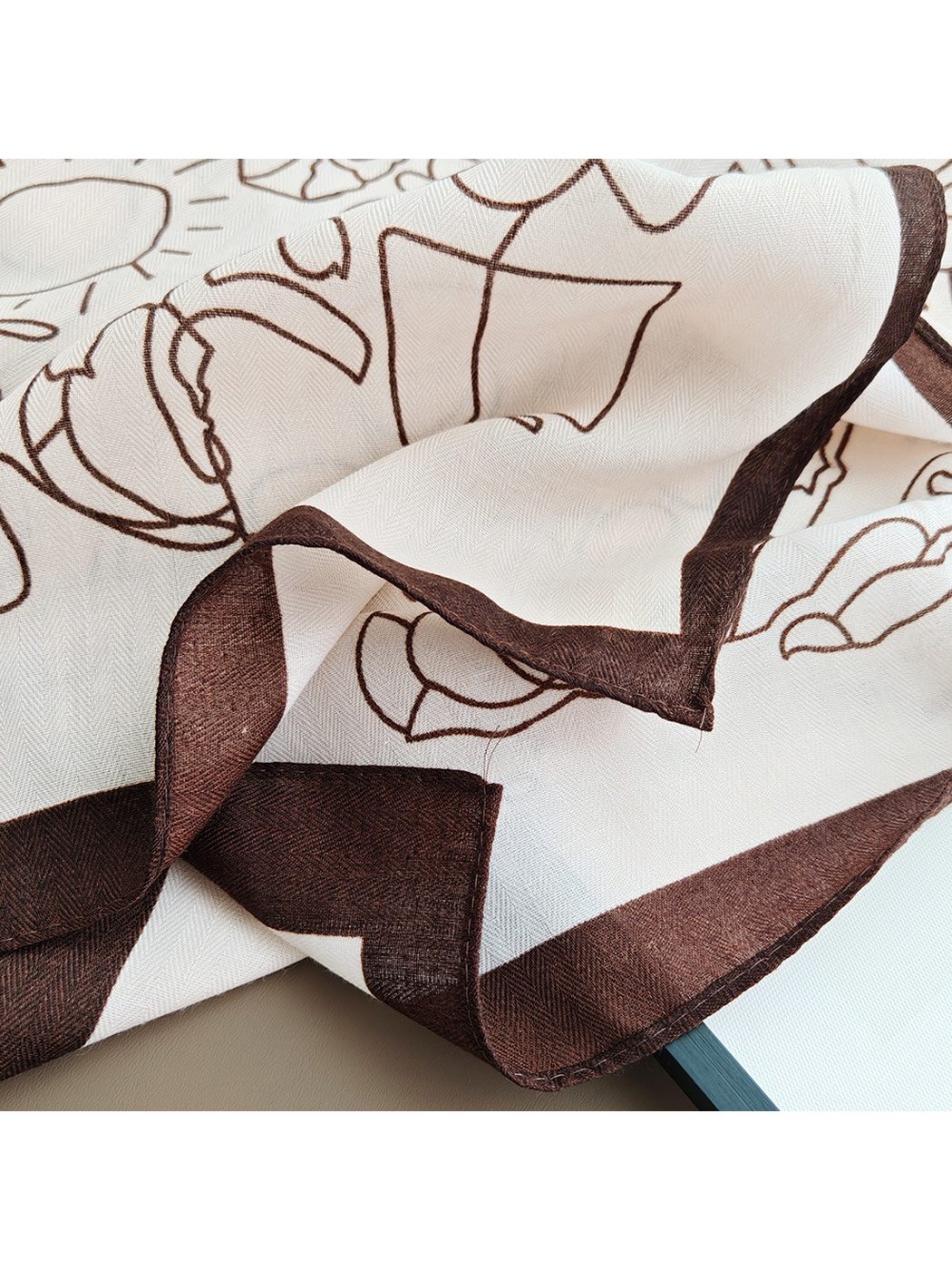 Line Art Square Scarf
