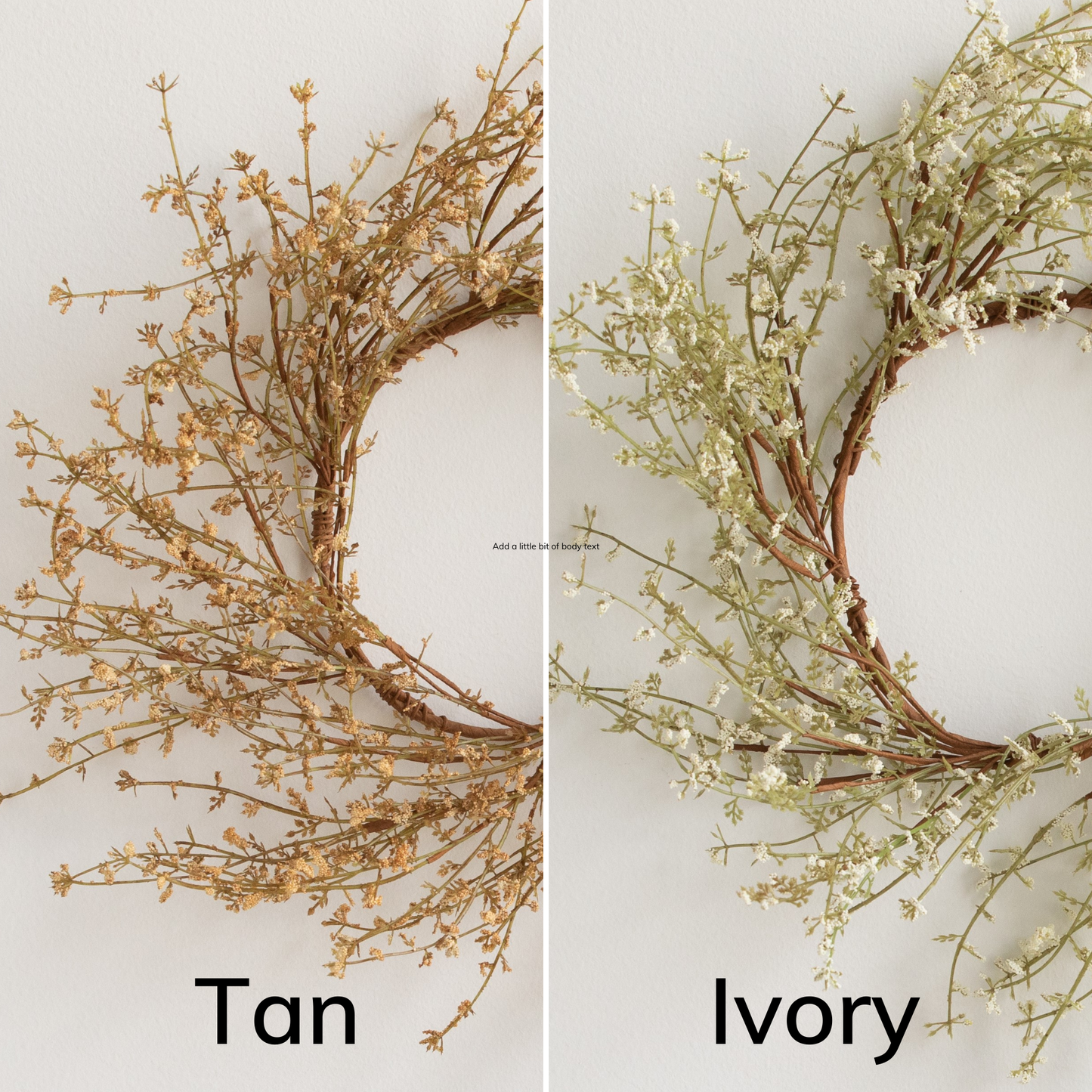 Artificial Wildflower Wreath Centerpiece Table Accent