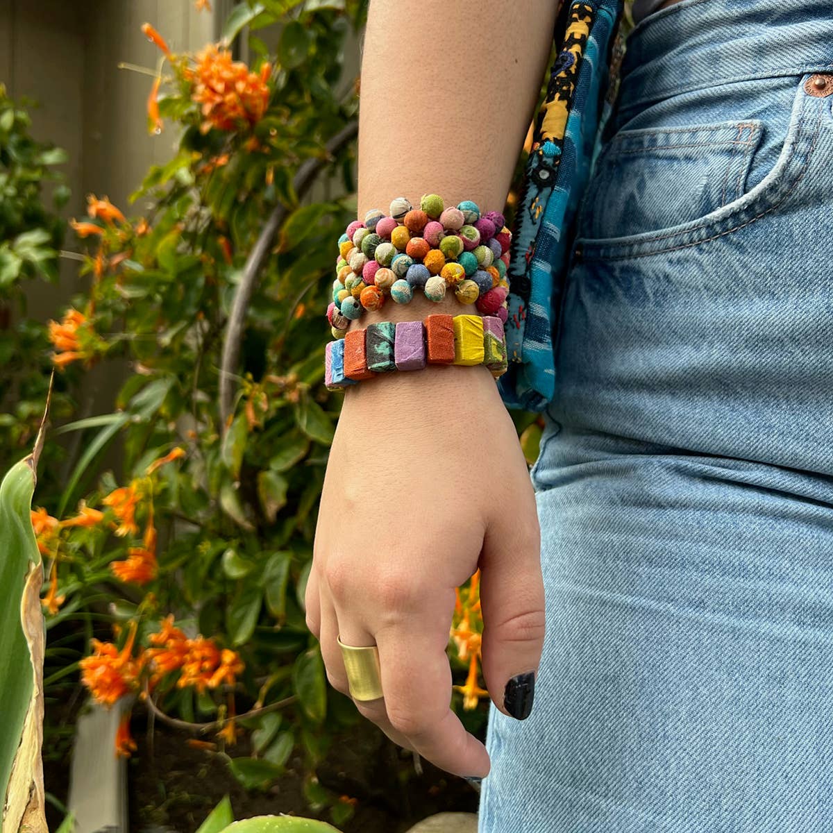 Kantha Block Bracelet