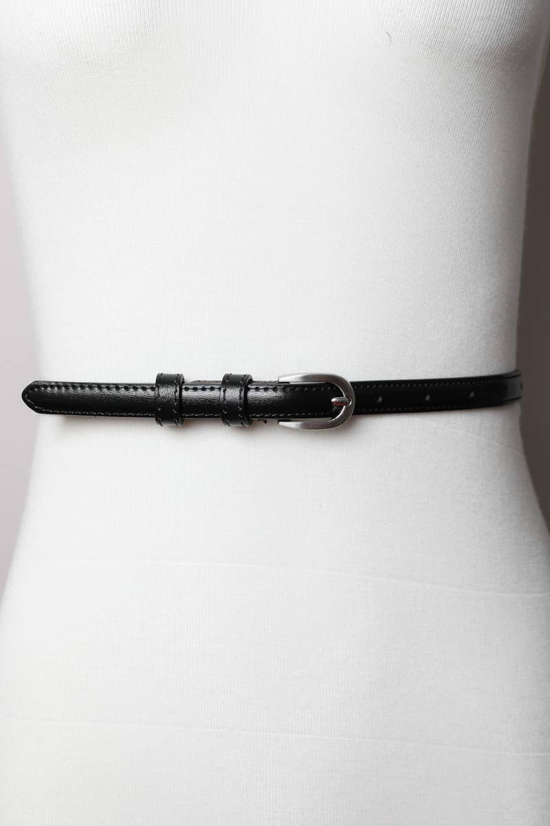 Skinny Horseshoe Buckle Belt | Slim Waist Cincher ⏳