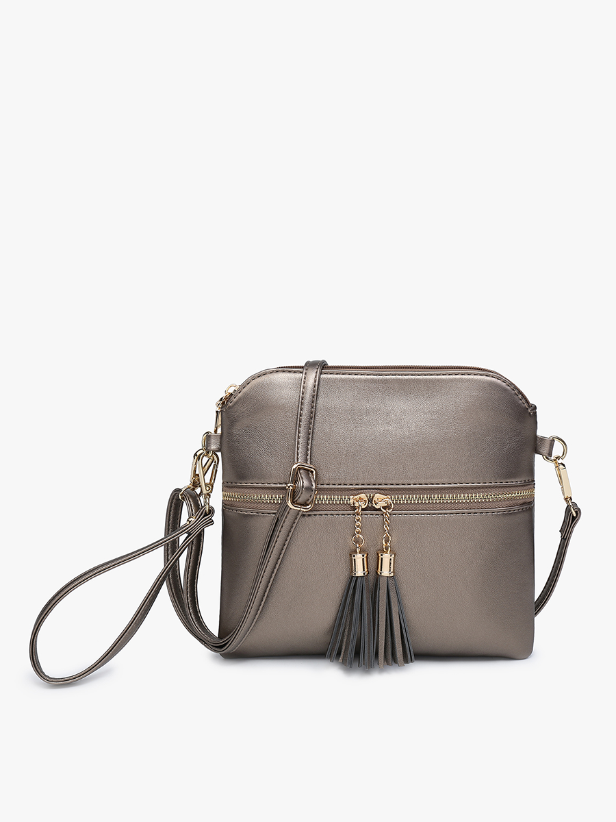 Tara Double Zip Crossbody/Wristlet