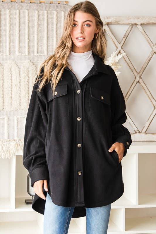SHACKET WITH BUTTON POCKET TUNIC