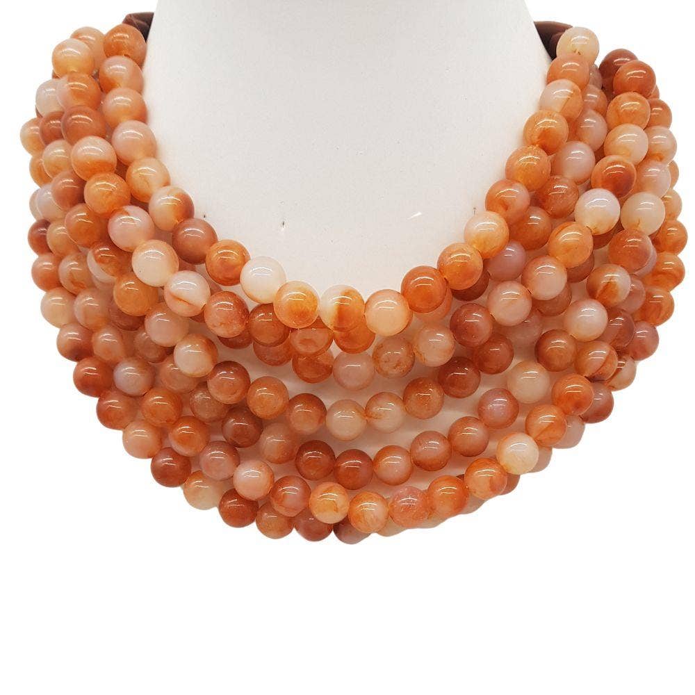 BELLA CHUNKY BEADED LAYERED MAGNETIC NECKLACE