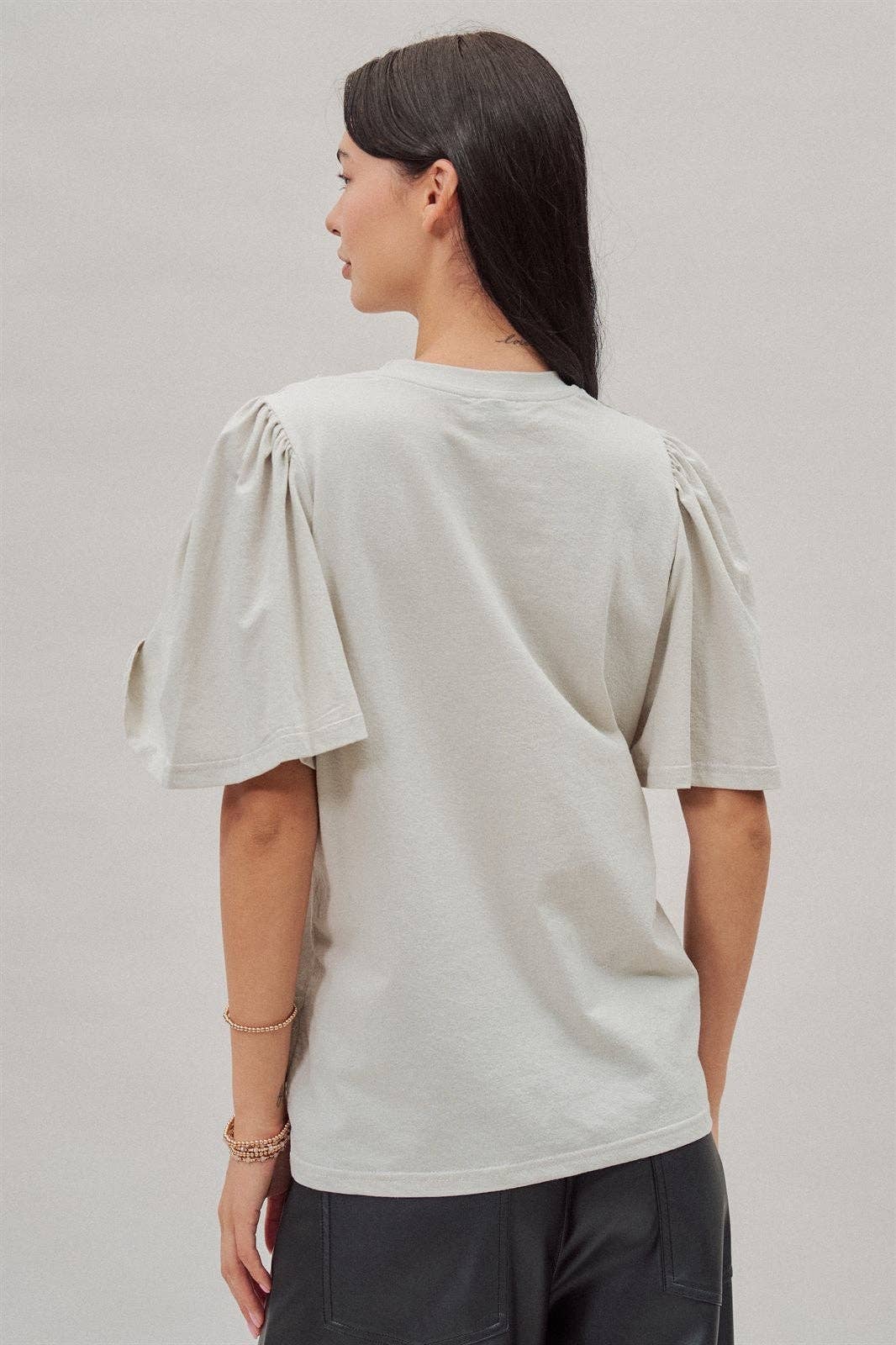 Lace Ruffle Grid Cotton Blouse