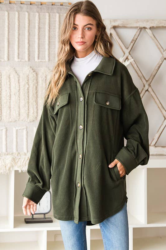 SHACKET WITH BUTTON POCKET TUNIC
