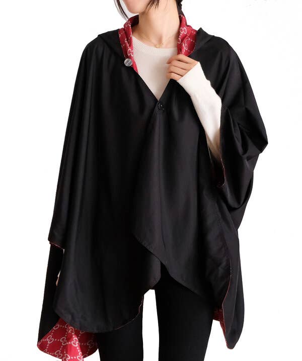Red Reversible Rain Cape