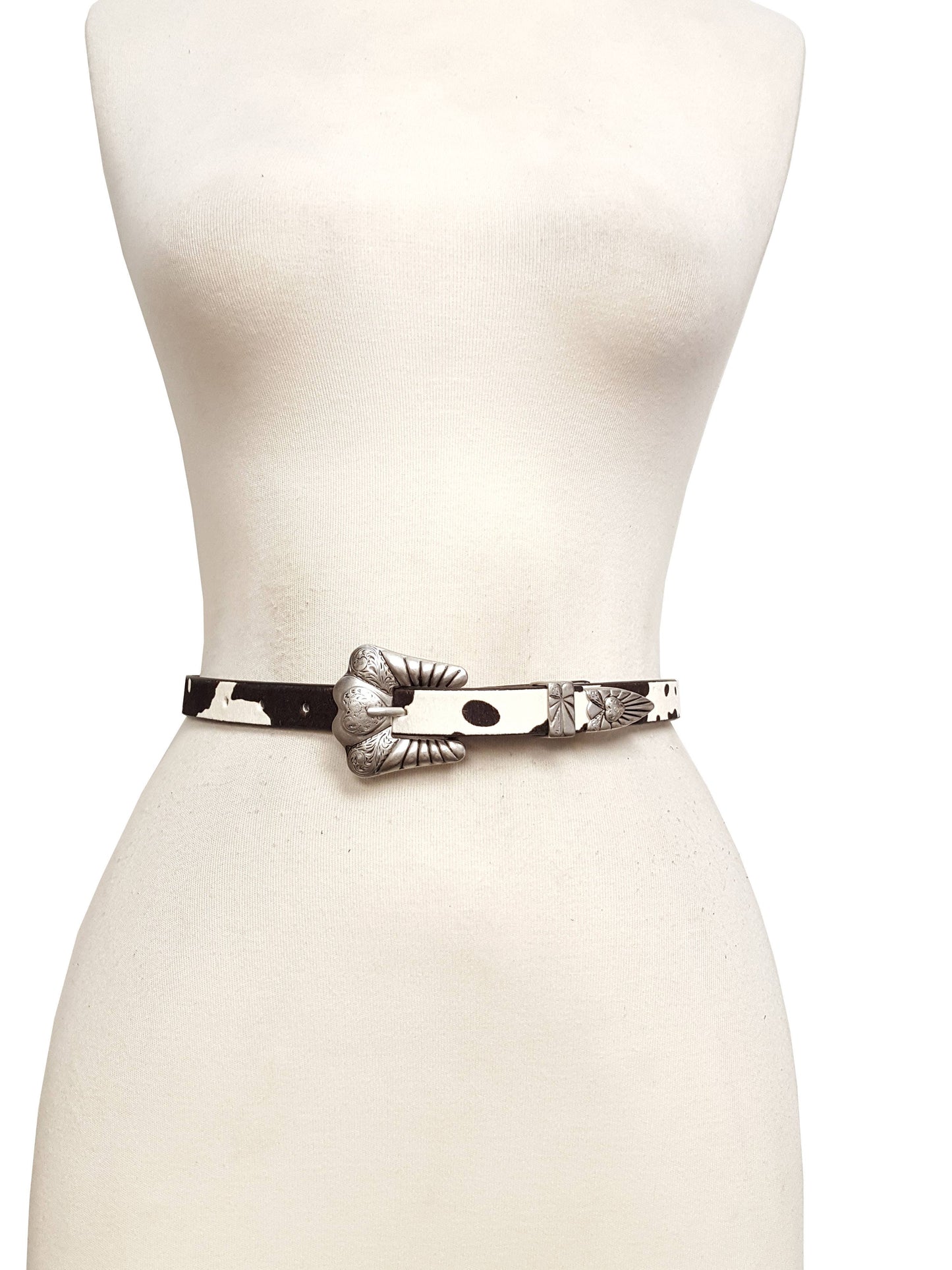 Western-Inspired Cow Hair Leather Belt