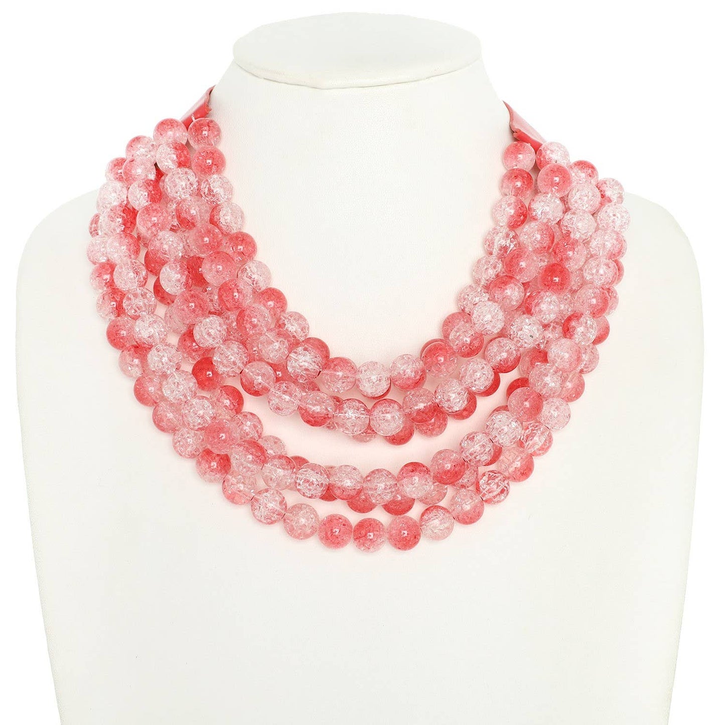 BOHEMIAN LEATHER SNAP BACK BEADED NECKLACE