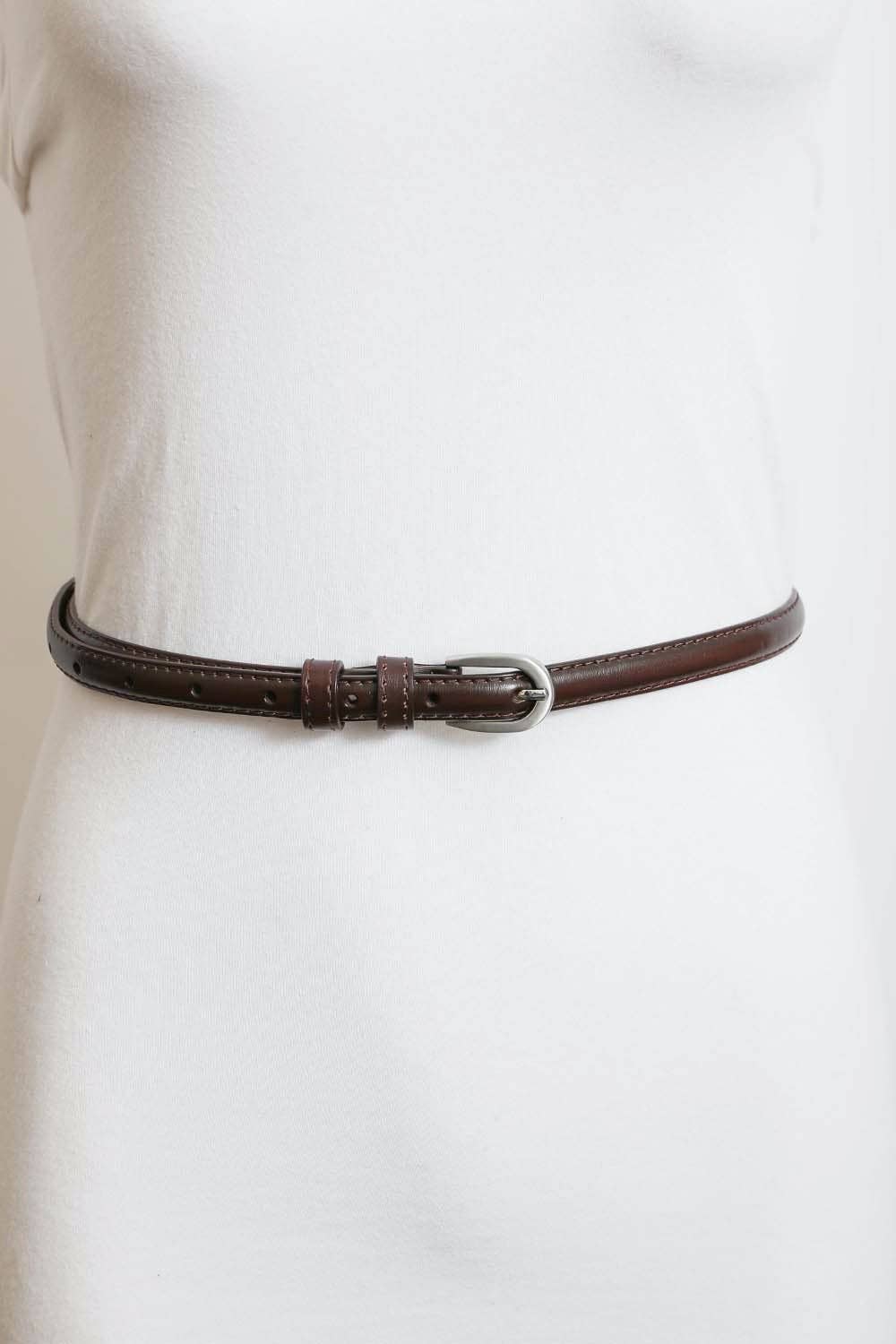 Skinny Horseshoe Buckle Belt | Slim Waist Cincher ⏳