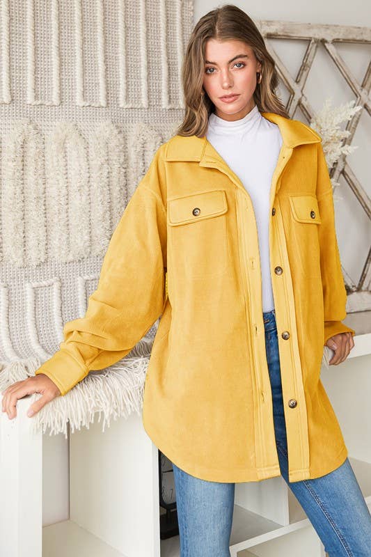 SHACKET WITH BUTTON POCKET TUNIC
