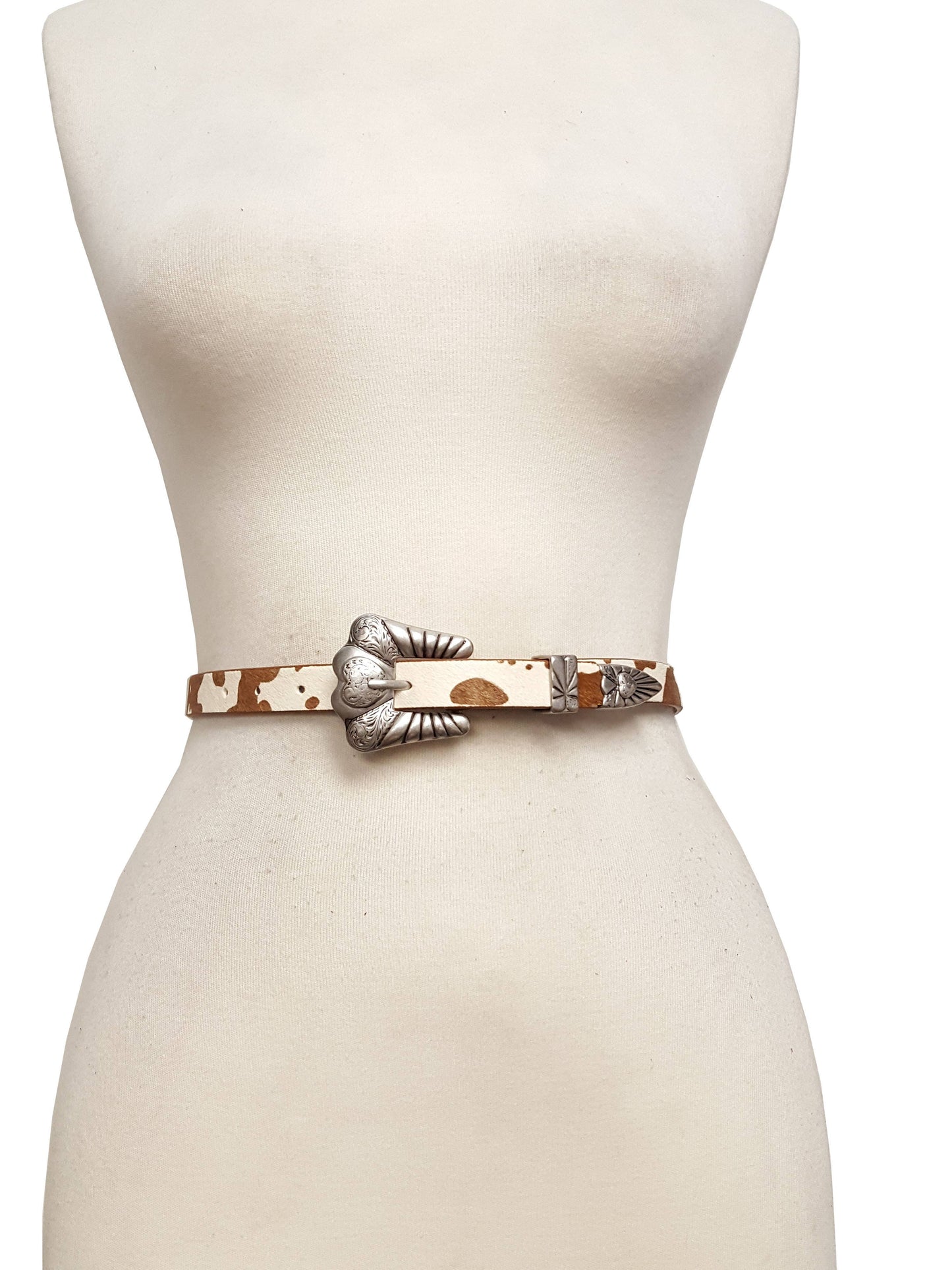 Western-Inspired Cow Hair Leather Belt