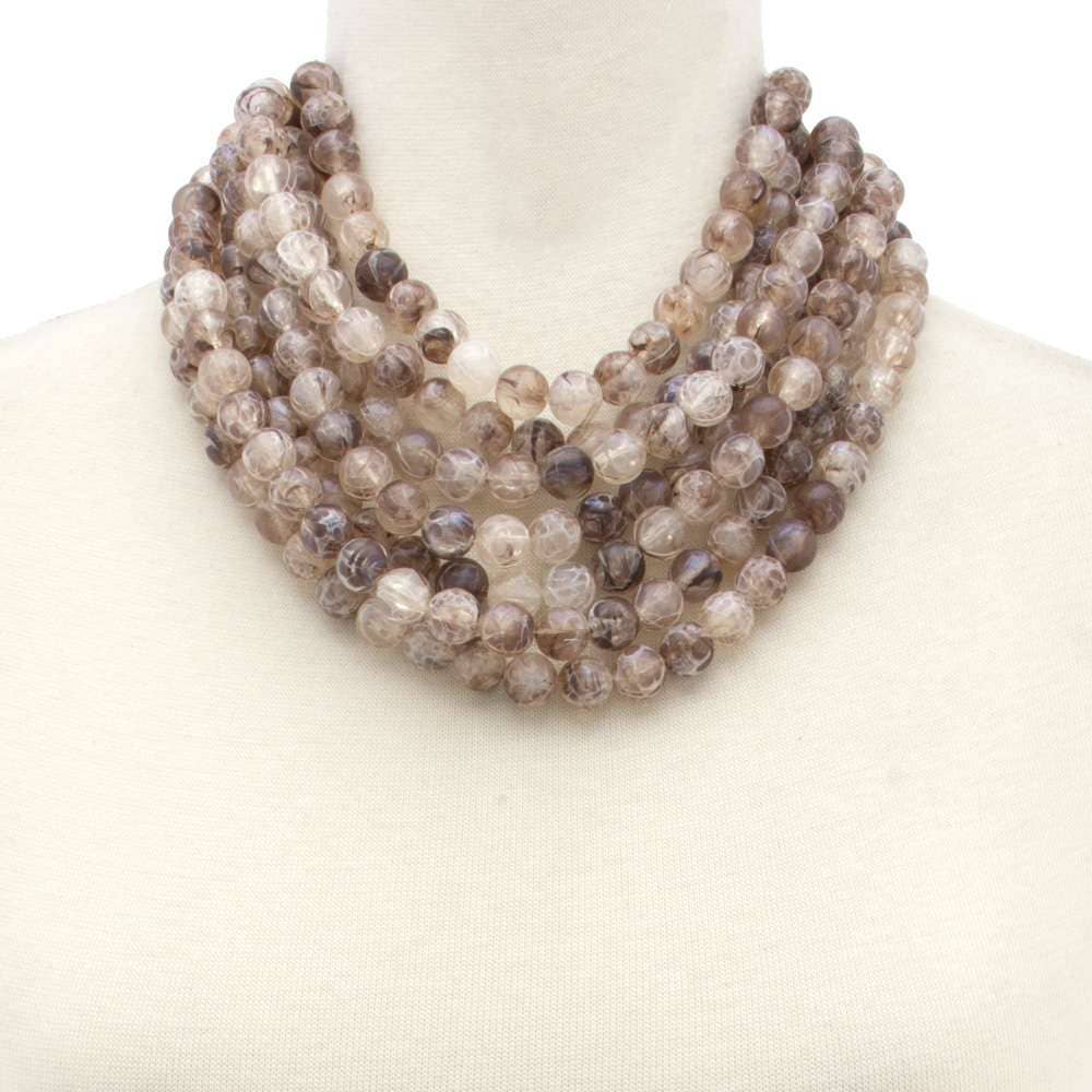 CHUNKY BEADED LAYERED NECKLACE
