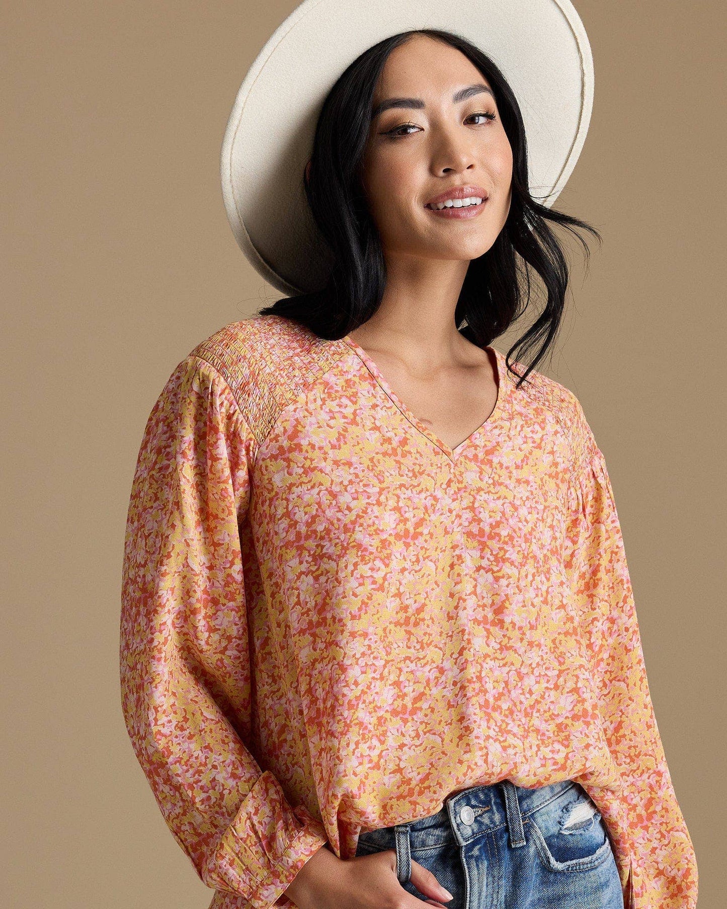Sunkissed Smocked Blouse