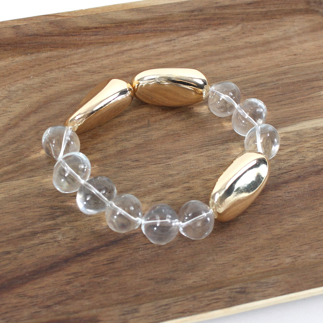 Water Drop Beaded Stretch Bracelet