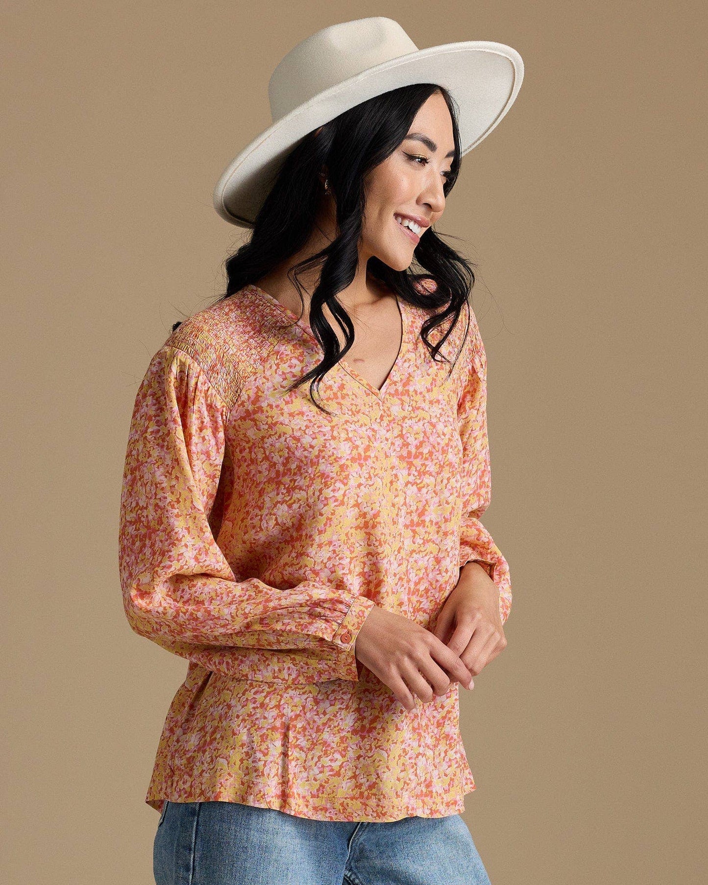 Sunkissed Smocked Blouse
