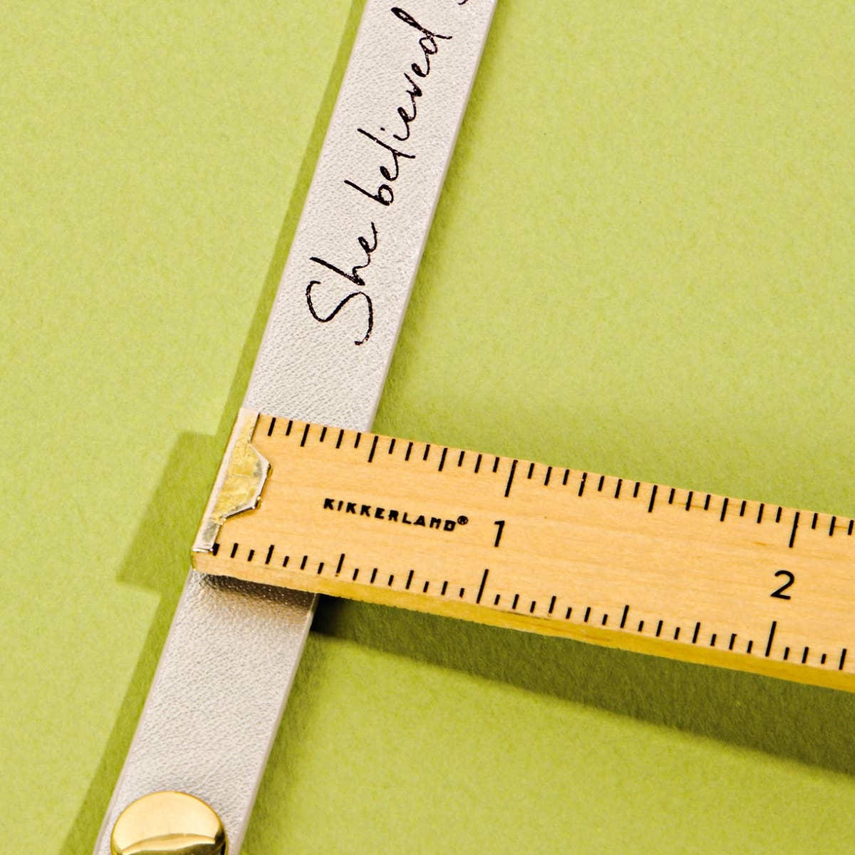 She Believed She Could Leather Bracelet