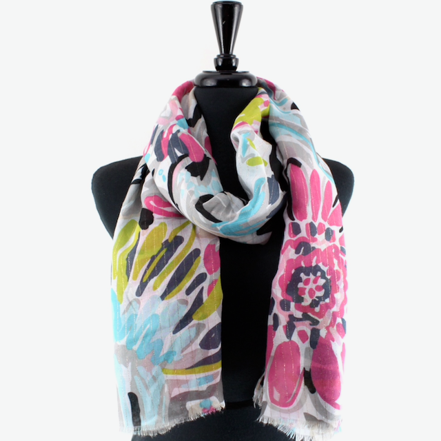 Torrid Lightweight Scarf w/Gold Metallic