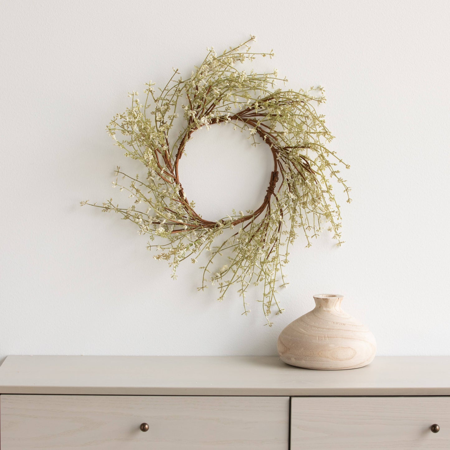 Artificial Wildflower Wreath Centerpiece Table Accent