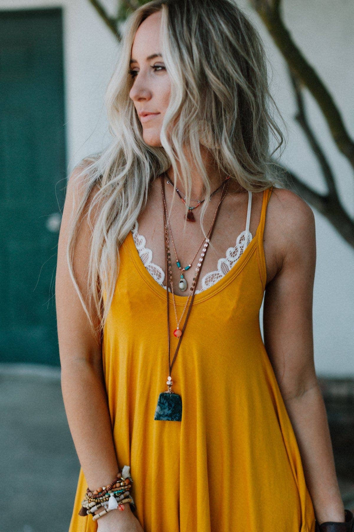 Giselle Stone and Shell Boho Necklace