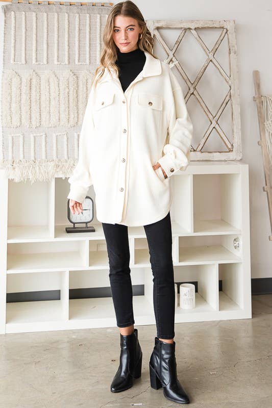 SHACKET WITH BUTTON POCKET TUNIC