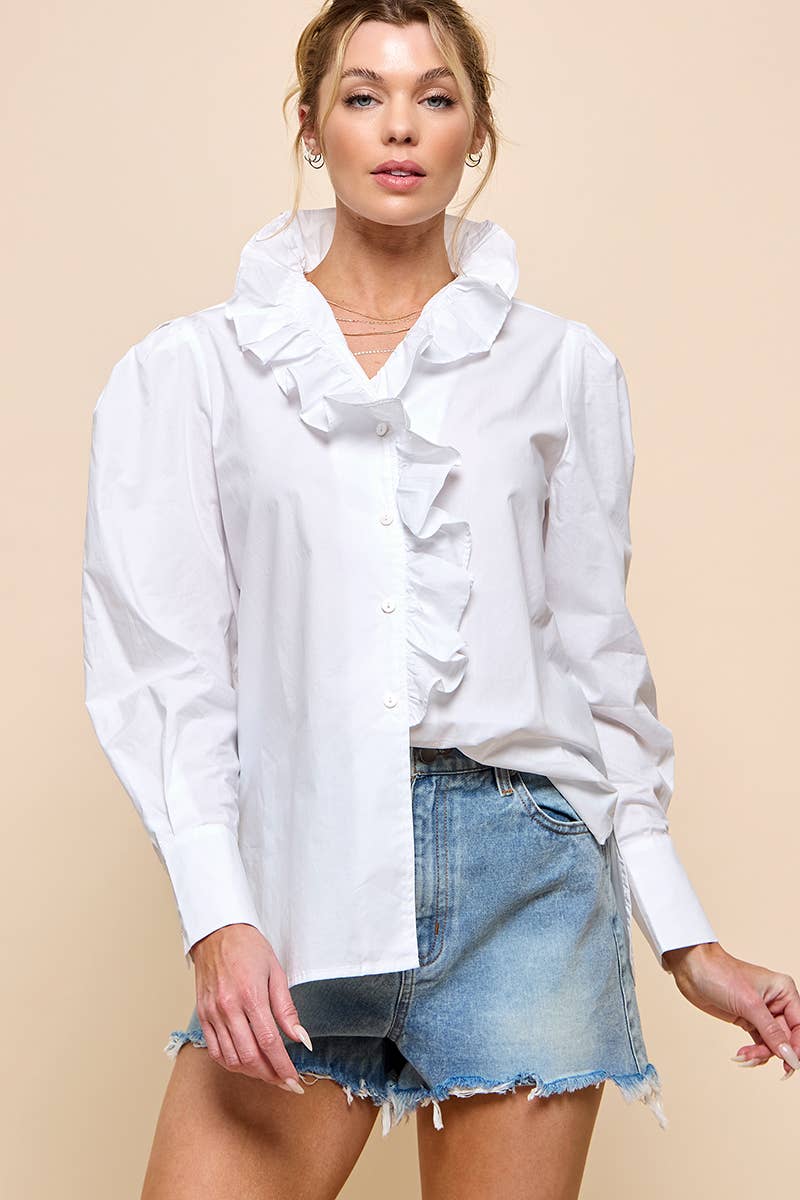 Ruffle Long Sleeve Top
