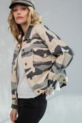 CAMOUFLAGE PRINT WASHED TWILL JACKET