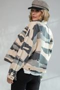 CAMOUFLAGE PRINT WASHED TWILL JACKET