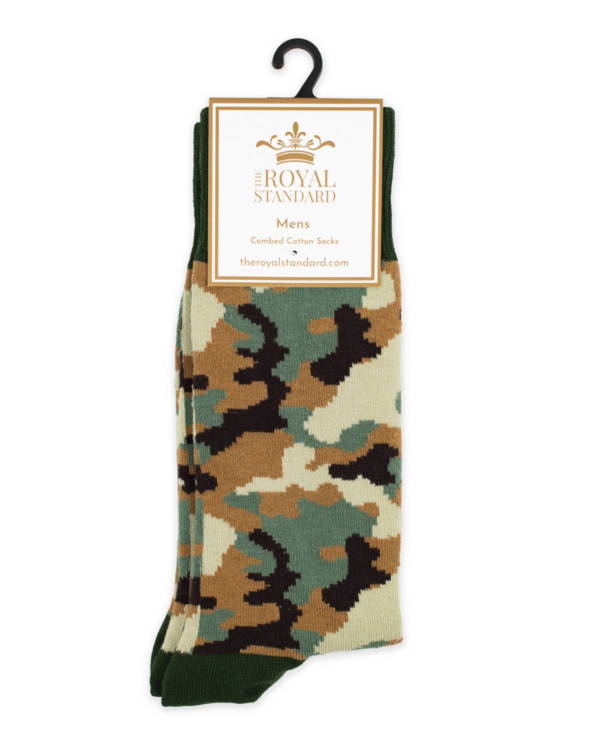Men's Camo Socks Taupe/Green/Tan One Size