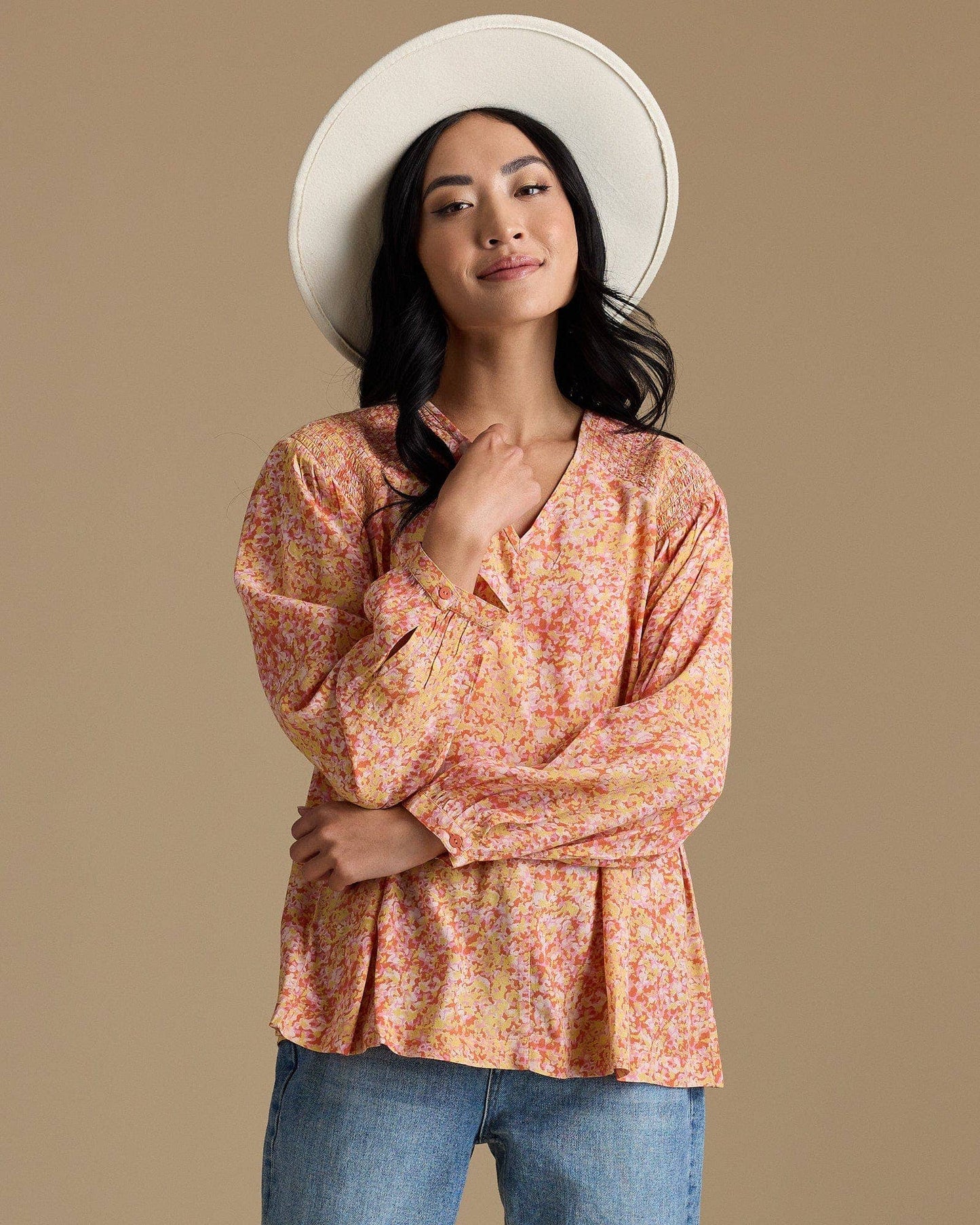 Sunkissed Smocked Blouse