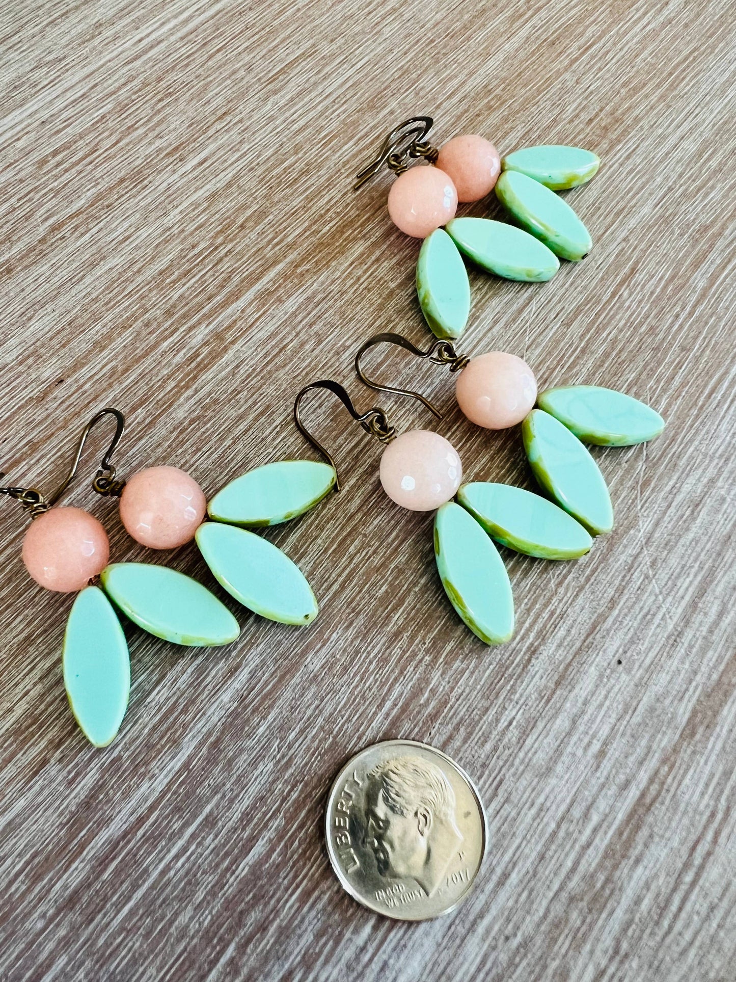 Orange Blossom  Crystal Earrings