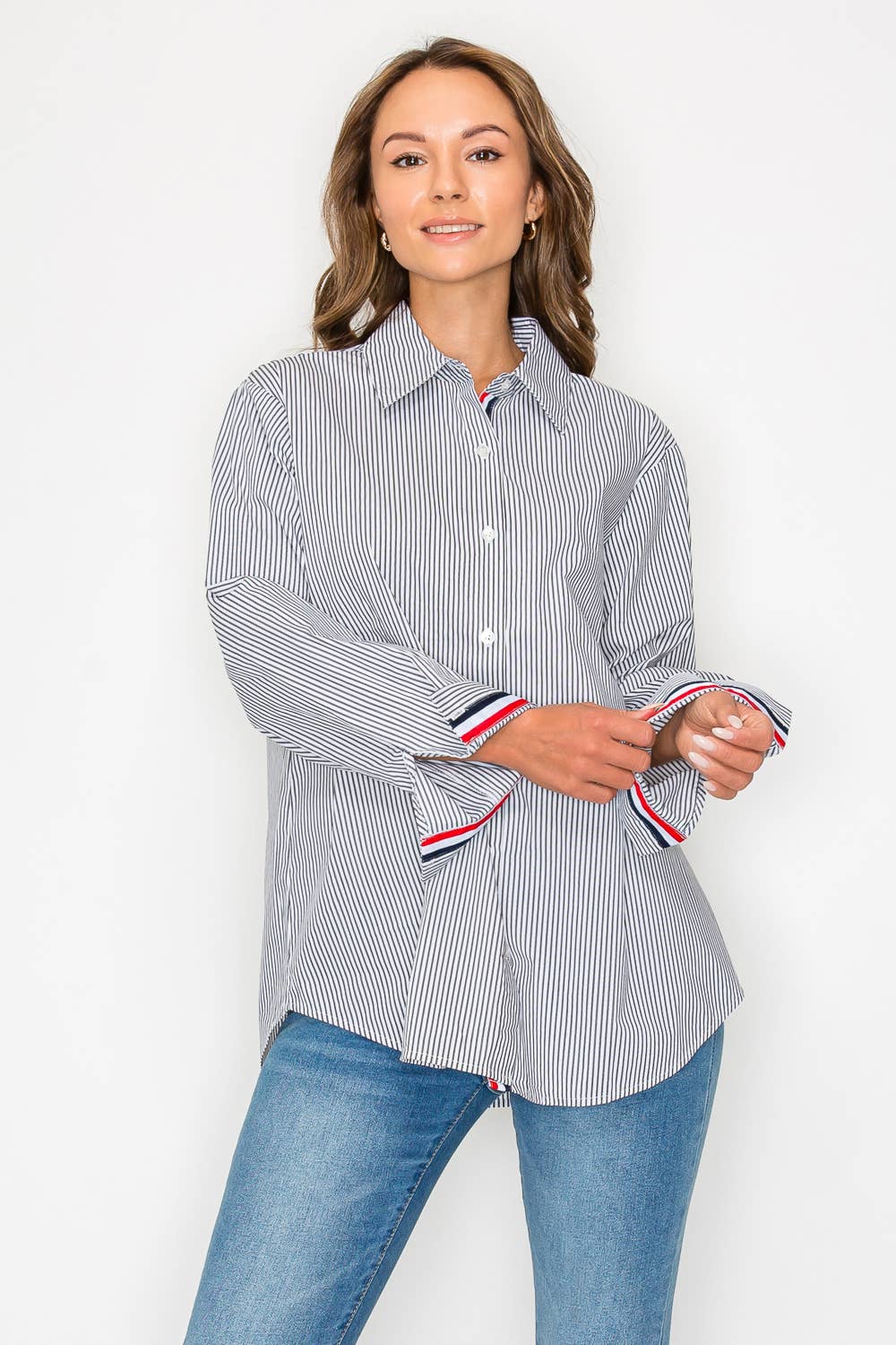 Jasmine Cotton Pinstripe Shirt