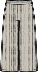 Linen Print stripe Pant