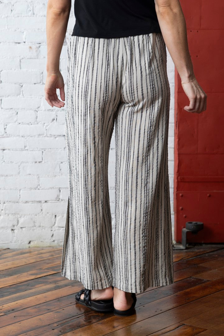 Linen Print stripe Pant