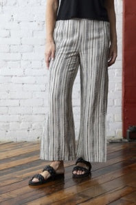 Linen Print stripe Pant