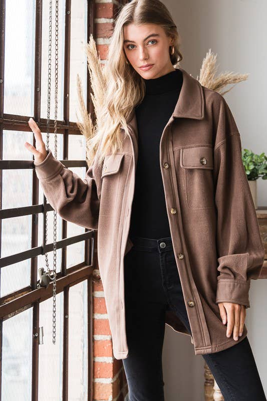 SHACKET WITH BUTTON POCKET TUNIC