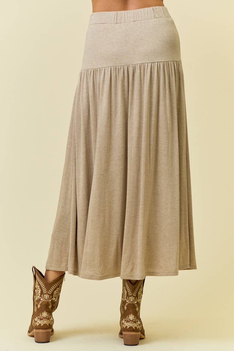 KNIT MIDI SKIRT