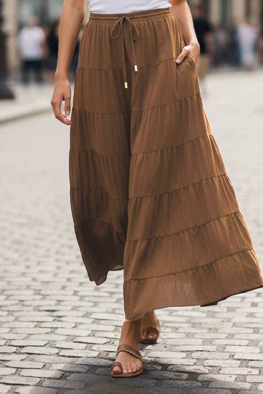 LUNA TIERED MAXI SKIRT