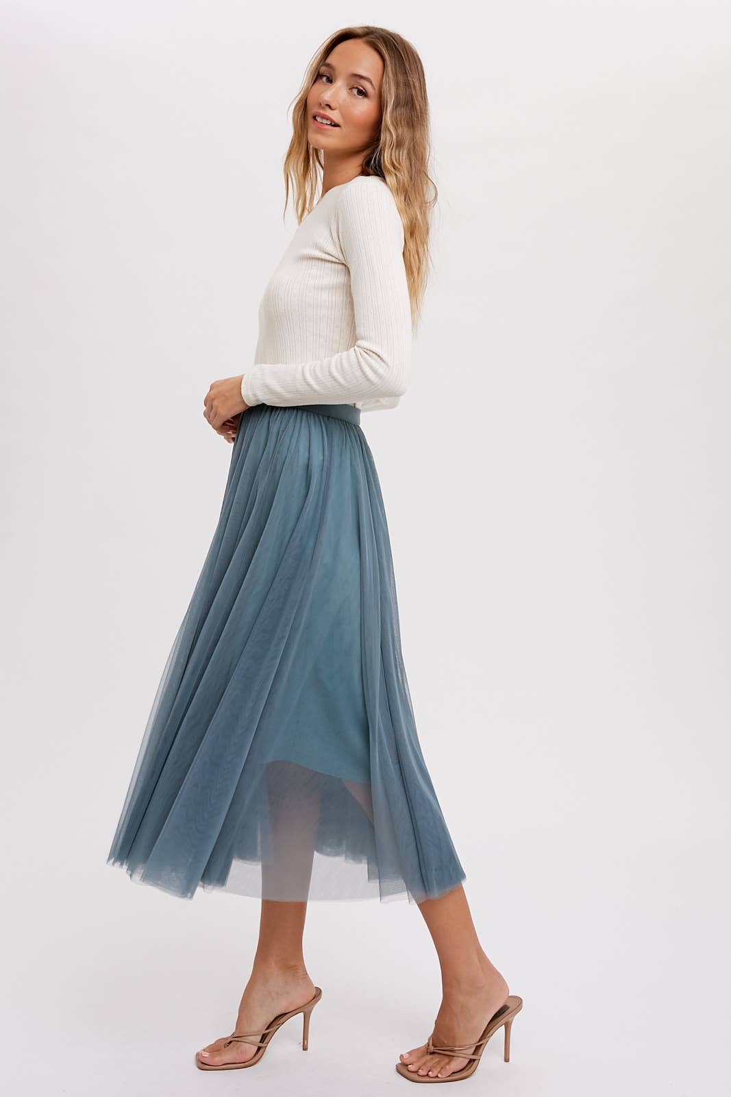 TULLE MIDI SKIRT