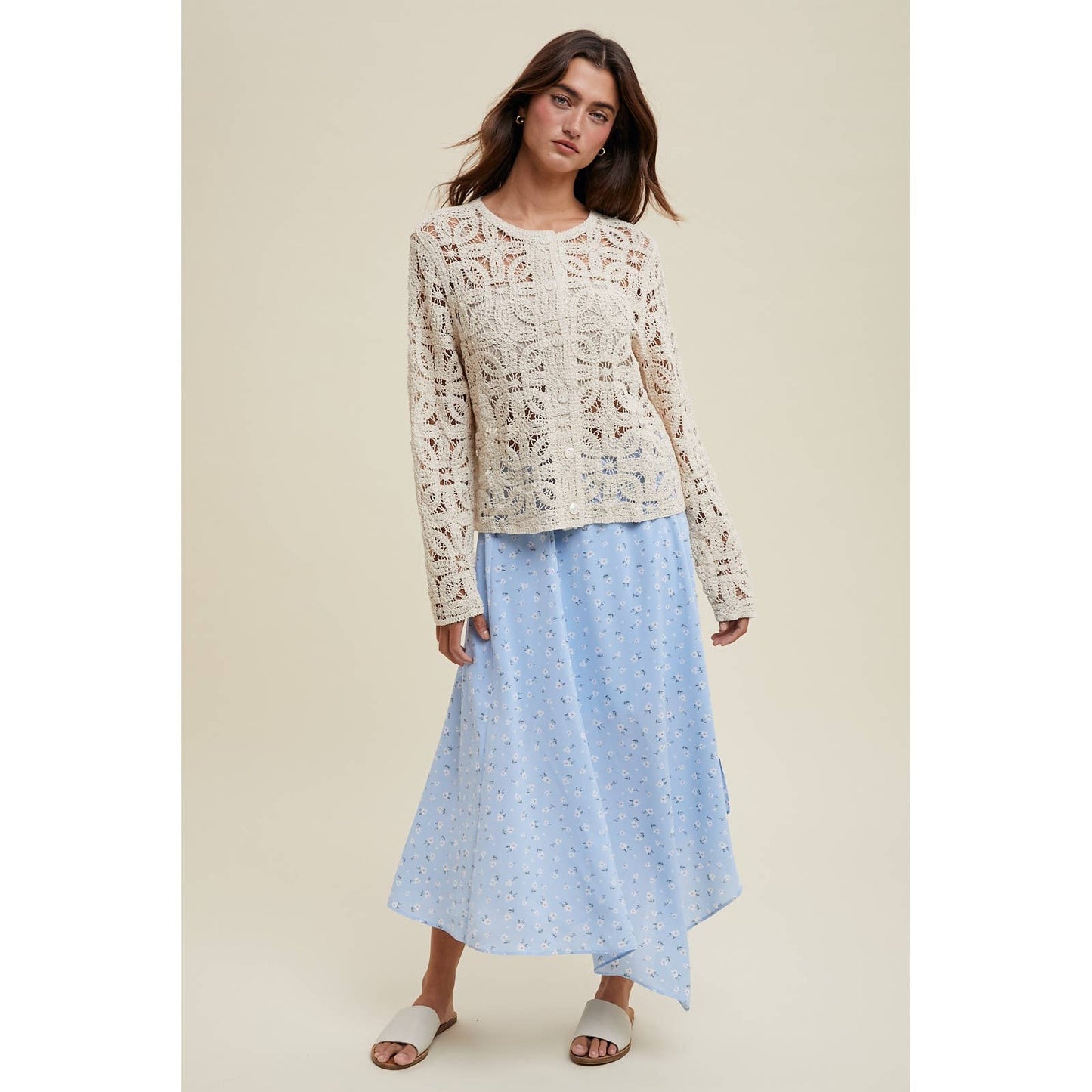 FLORAL LACE CARDIGAN