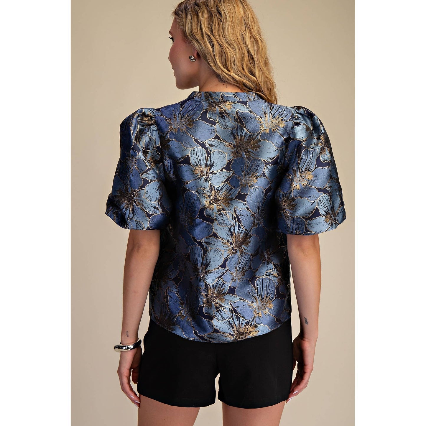 V-Neck Puff Sleeve Top