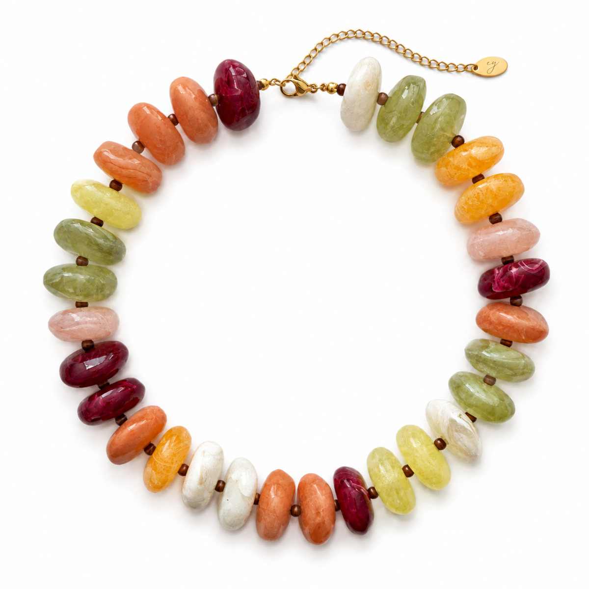 Ellison+Young Chunky Artisan Beaded Statement Necklace