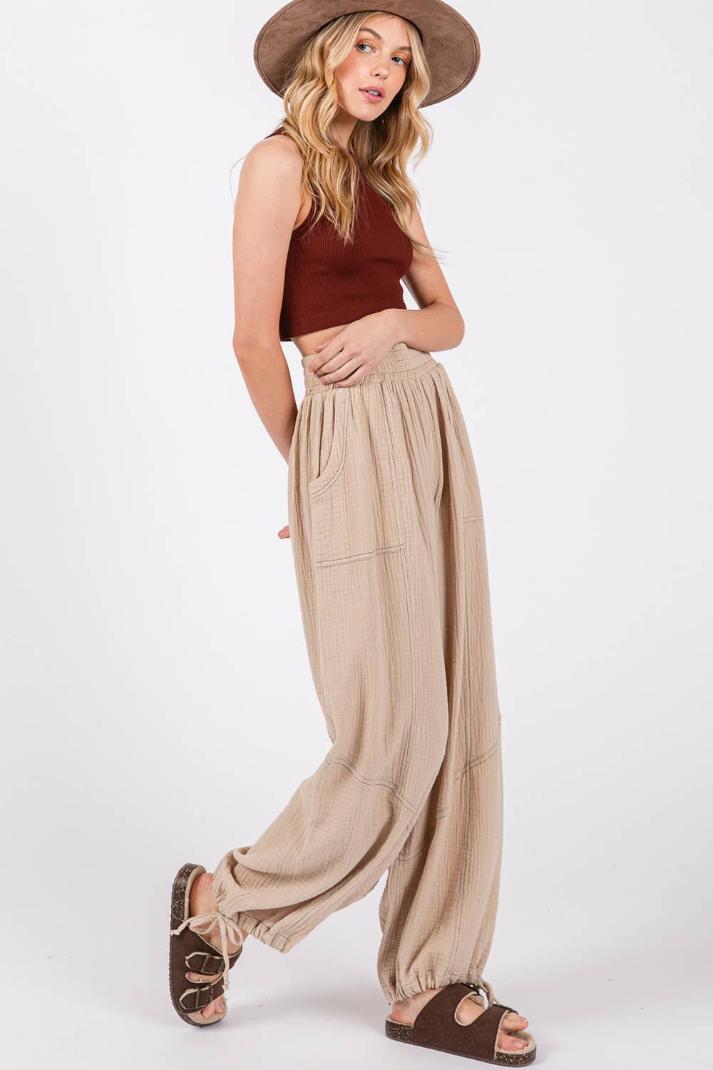 DOUBLE GAZUZE BOHEMIAN PANT