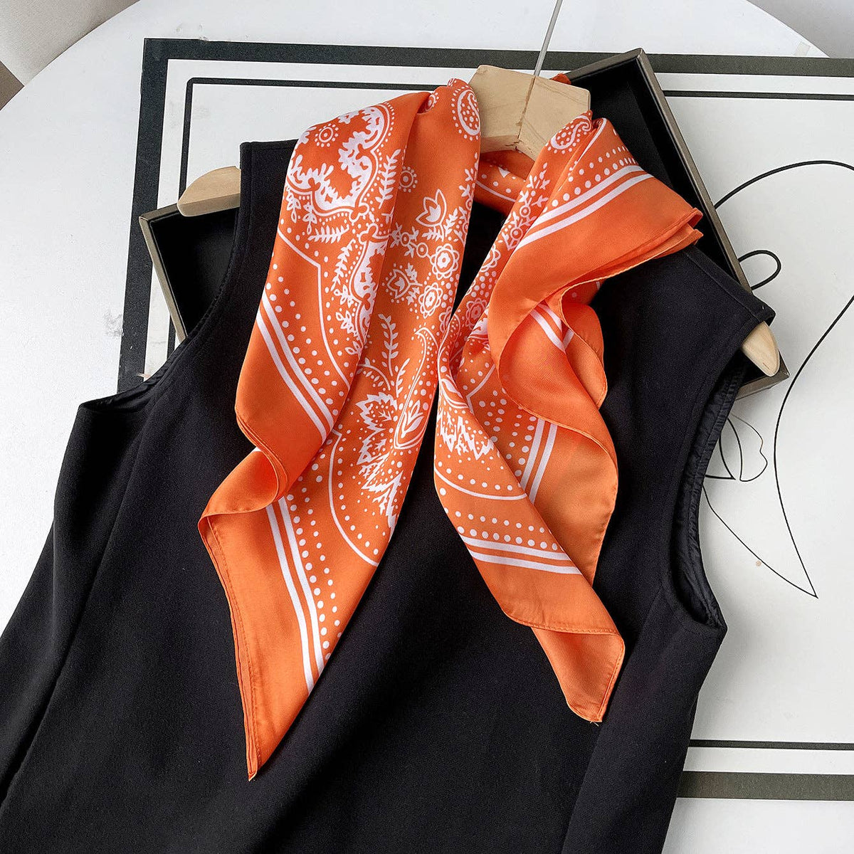 Paisley Printed Square Scarf