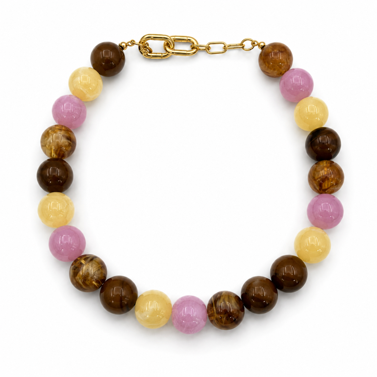 Beaded Color Gumball Statement Necklace