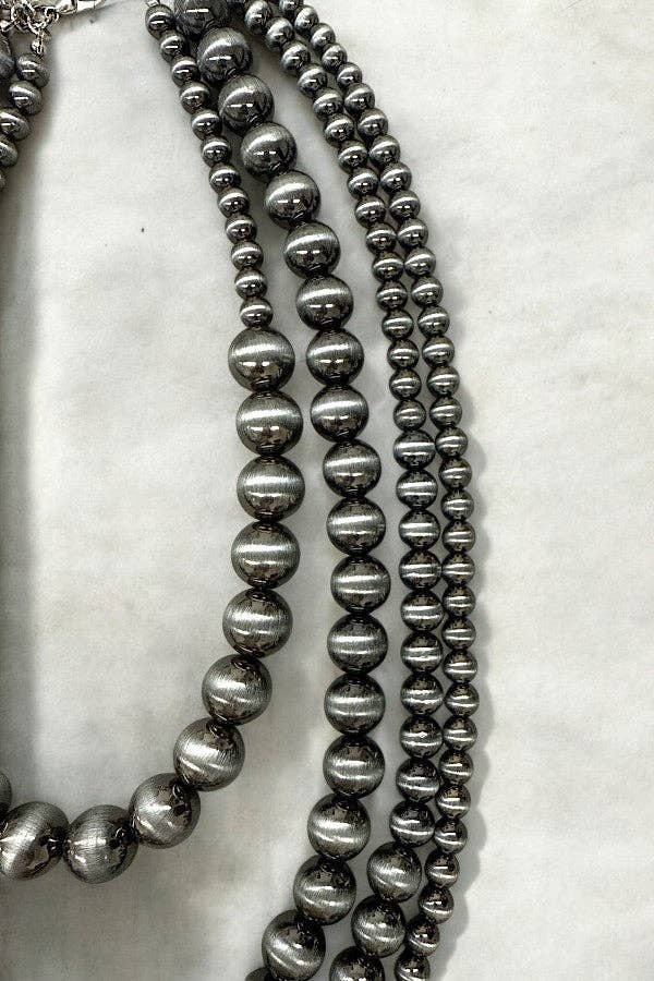 NAVAJO PEARL MULTI LAYER NECKLACE