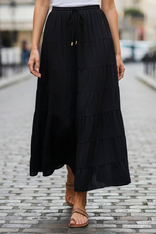 LUNA TIERED MAXI SKIRT