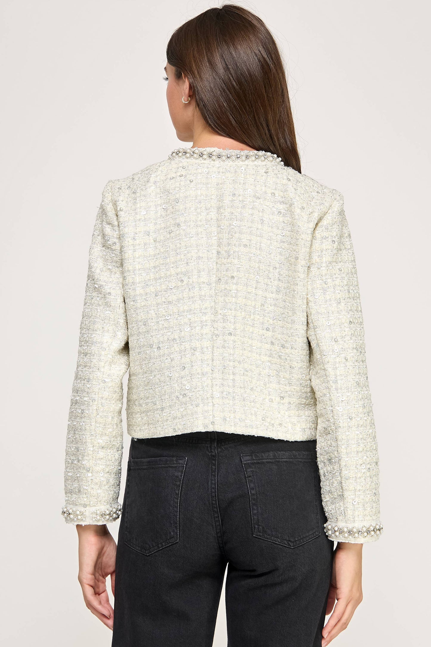 EMBELLISHED TWEED JACKET