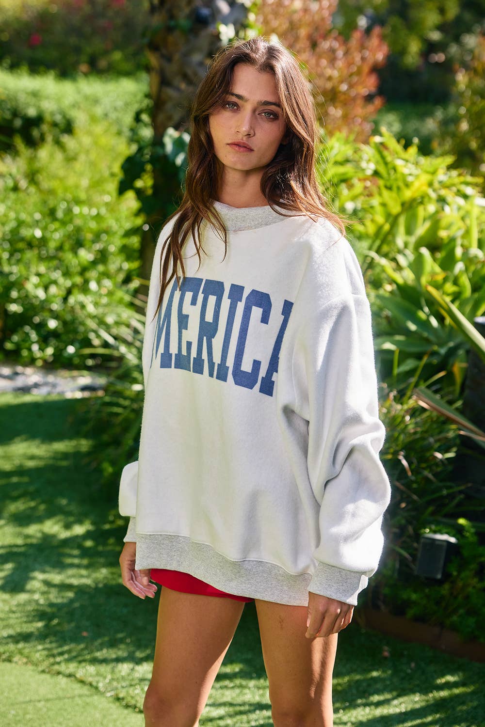 VINTAGEUSA Reversible USA/America Graphic Sweatshirt