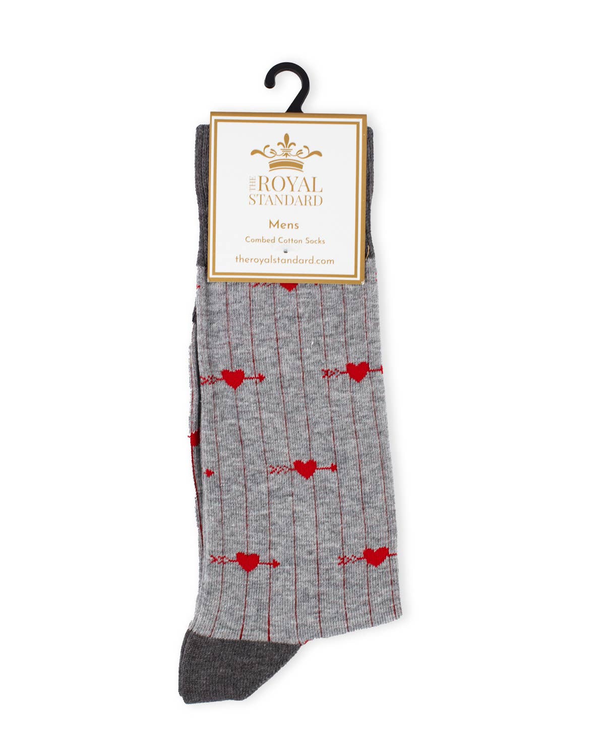 Men's Cupid Arrow Socks   Gray/Red